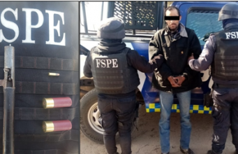 Elementos de las FSPE detienen a uno en Doctor Mora por posesión de arma y sustancias nocivas