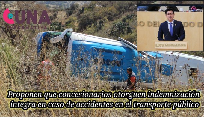 Proponen indemnización integra en caso de accidente en el transporte público