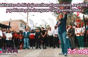 Habitantes de Río Laja reciben calle pavimentada