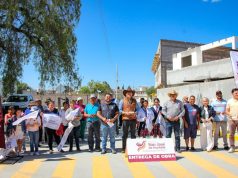 Manuel Montes entrega pavimentación de calles en San Sebastián del Salitre
