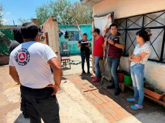 Presidente Municipal recorre viviendas afectadas por granizada en Doctor Mora