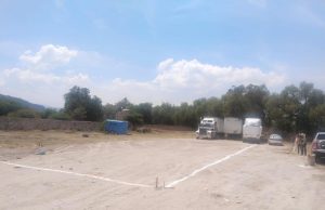 Inician la construcción de la nueva cancha de Fútbol 5 de Villa El Capulín